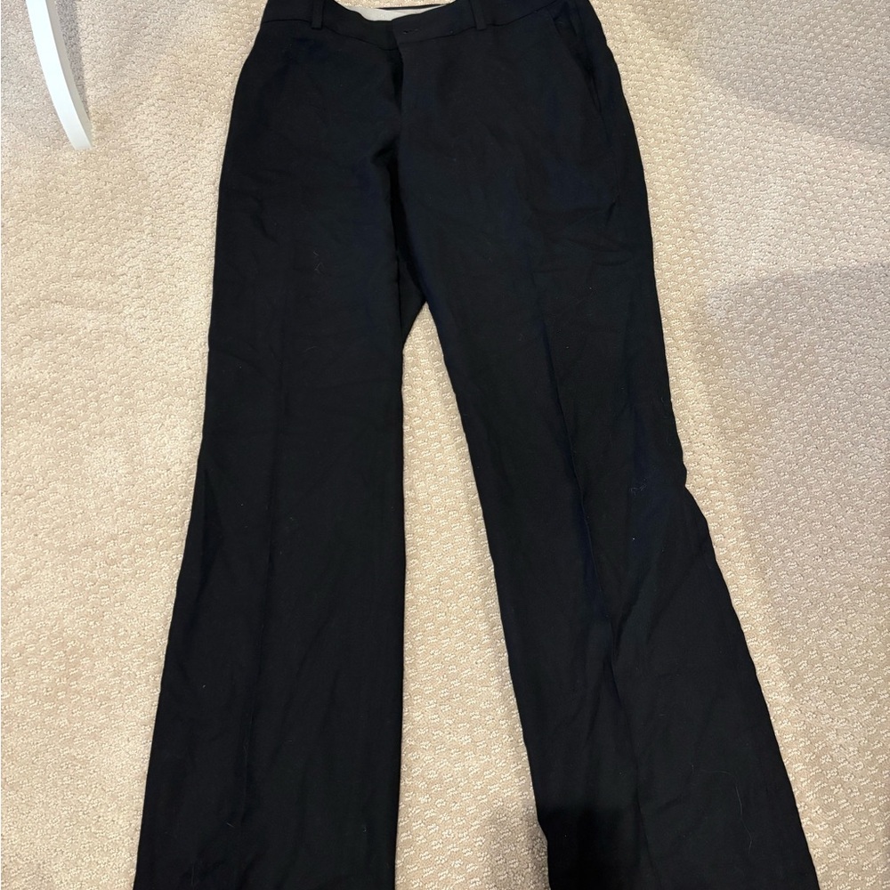 Banana Republic Martin Fit Black Wool Trouser Pants
